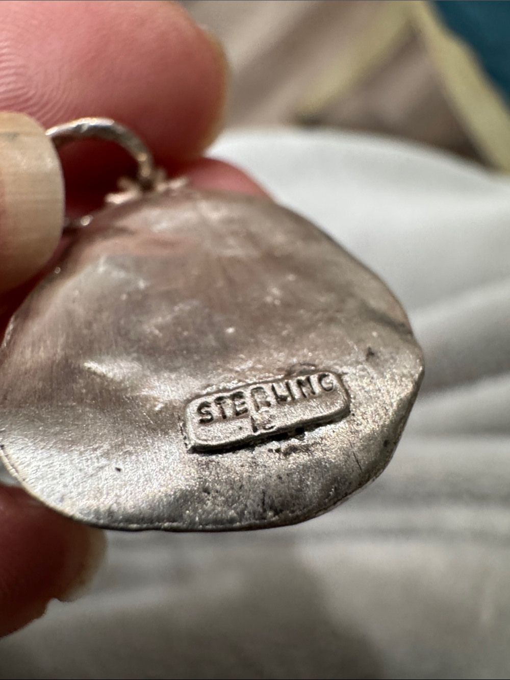 Henry Baca 925 Sterling Silver Vintage Southwestern "Concord" Pendant View 3